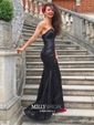 Black Mermaid Strapless Sparkly Sequin Prom Dresses