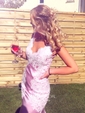 Mermaid V-neck Backless Satin Prom Dresses With Appliques