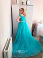 Ball Gown Off-the-shoulder Tulle Prom Dresses With Ruched