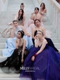 A-line V-neck Satin Cut Out Prom Dresses With Ruched