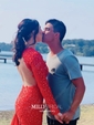 Mermaid Illusion Tulle Cut Out Beaded Prom Dresses With Appliques