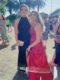 Sheath/Column Cowl Neck Ankle-length Satin Prom Dresses