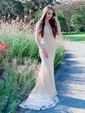 Mermaid Illusion Tulle Prom Dresses With Appliques