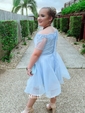 A-line Off-the-shoulder Satin Organza Short/Mini Sashes / Ribbons Short Prom Dresses