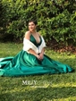 Ball Gown/Princess Floor-length V-neck Satin Split Front Prom Dresses