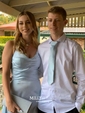 Sheath/Column Cowl Neck Ankle-length Satin Prom Dresses