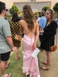 Sheath/Column Scoop Neck Satin Prom Dresses With Ruched