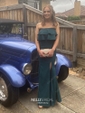 Sheath/Column Off-the-shoulder Satin Modest Prom Dresses