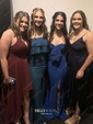 Sheath/Column Off-the-shoulder Satin Modest Prom Dresses