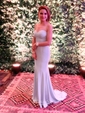 Mermaid Sweetheart Jersey Strapless Prom Dresses