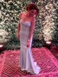 Mermaid Sweetheart Jersey Strapless Prom Dresses