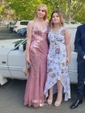 Mermaid V-neck Sparkly Sequin Prom Dresses With Appliques