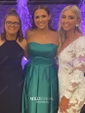 Burgundy Ball Gown Strapless Satin Prom Dresses