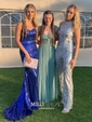 Black Mermaid Strapless Sparkly Sequin Prom Dresses