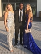 Black Mermaid Strapless Sparkly Sequin Prom Dresses