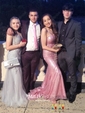 Trumpet/Mermaid Strapless Sequined Sweep Train Prom Dresses