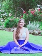 Ball Gown V-neck Backless Satin Prom Dresses With Beading
