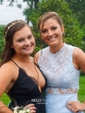 Mermaid Illusion Lace Satin Two Piece Prom Dresses With Appliques