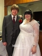Ball Gown/Princess V-neck Tulle Floor-length Wedding Dresses With Appliques Lace