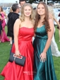 Burgundy Ball Gown Strapless Satin Prom Dresses