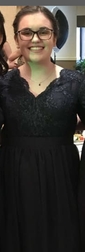 A-line V-neck Floor-length Chiffon Prom Dresses With Appliques