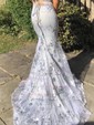 Mermaid V-neck Sparkly Sequin Prom Dresses