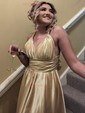 Princess V-neck Tulle Ruffle Prom Dresses