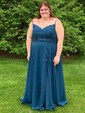 A-line Sweetheart Chiffon Prom Dresses With Appliques