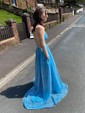 Ball Gown/Princess Floor-length V-neck Glitter Pockets Prom Dresses