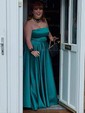 Ball Gown Floor-length Satin Strapless Prom Dresses