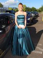 Ball Gown/Princess Floor-length Straight Satin Pockets Prom Dresses