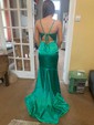 Sheath/Column Cowl Neck Satin Prom Dresses