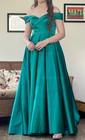 Ball Gown Off-the-shoulder Satin Prom Dresses With Ruched