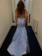 Mermaid Scoop Neck Tulle Prom Dresses With Appliques