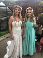 Sheath/Column Sweetheart Lace Sweep Train Wedding Dresses