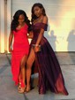 Ball Gown Off-the-shoulder Satin Modest Prom Dresses With Ruched