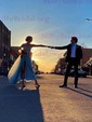 Ball Gown V-neck Tulle Prom Dresses With Appliques
