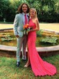 Sheath/Column One Shoulder Sparkly Velvet Sequin Prom Dresses