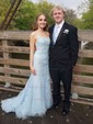 Mermaid Scoop Neck Tulle Prom Dresses With Appliques