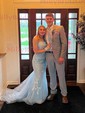 Mermaid Scoop Neck Tulle Prom Dresses With Appliques
