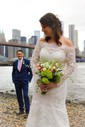 Designer Off-the-shoulder Lace Tulle Sequins Sweep Train Long Sleeve Wedding Dresses