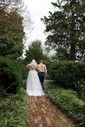 Ball Gown V-neck Tulle Court Train Wedding Dresses With Appliques Lace