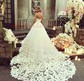 Ball Gown Sweetheart Tulle Chapel Train Wedding Dresses With Flower(s)