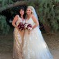 Ball Gown/Princess V-neck Tulle Sweep Train Wedding Dresses With Appliques Lace