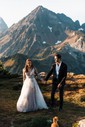 Ball Gown/Princess V-neck Tulle Sweep Train Wedding Dresses With Appliques Lace