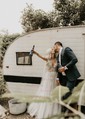 Ball Gown/Princess V-neck Tulle Sweep Train Wedding Dresses With Appliques Lace