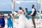 Ball Gown/Princess V-neck Lace Tulle Floor-length Wedding Dresses With Buttons