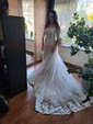 Ball Gown Off-the-shoulder Tulle Court Train Appliques Lace Wedding Dresses