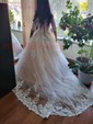 Ball Gown Off-the-shoulder Tulle Court Train Wedding Dresses With Appliques Lace