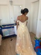 Ball Gown Off-the-shoulder Tulle Court Train Appliques Lace Wedding Dresses